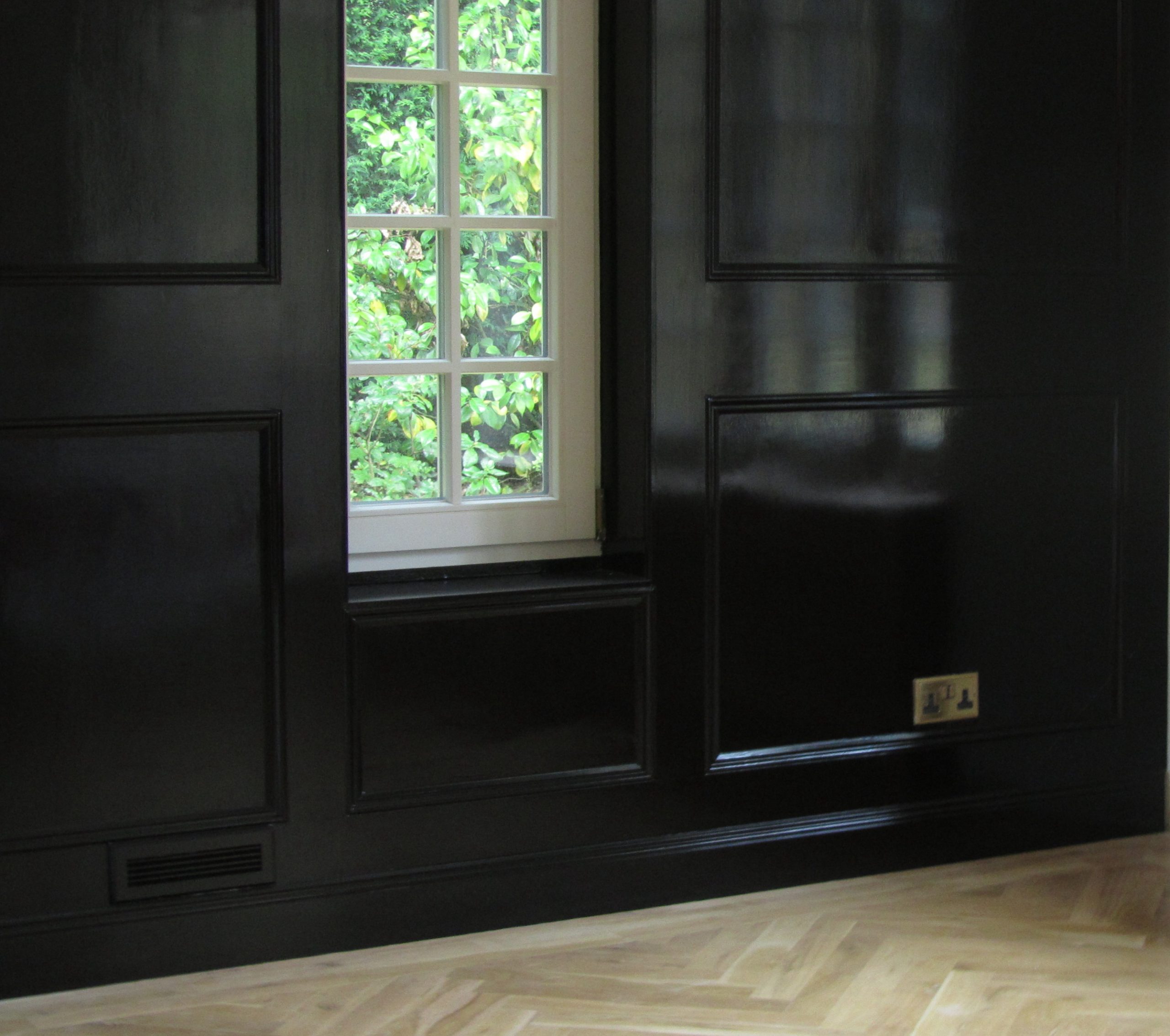 Black wall panels
